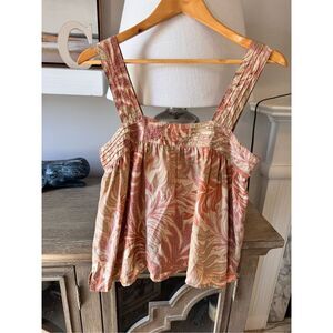 Natalie Martin Leaf Print Tank Top‎ Size XSmall